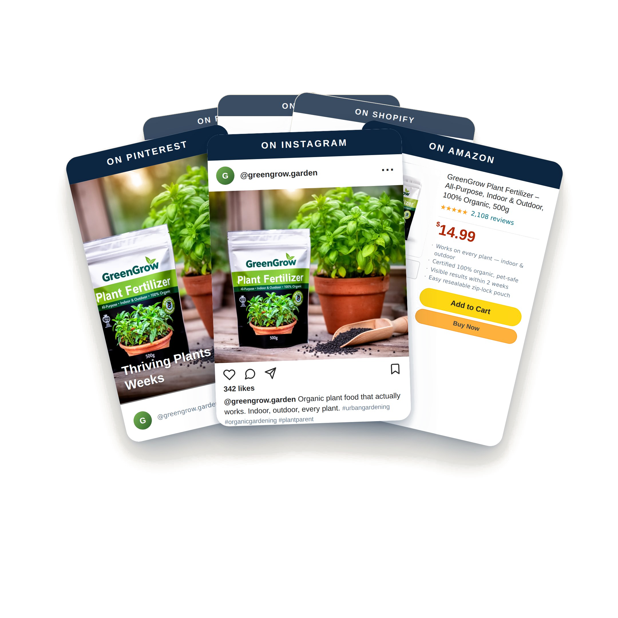 Marketplace + social cards — plant-food