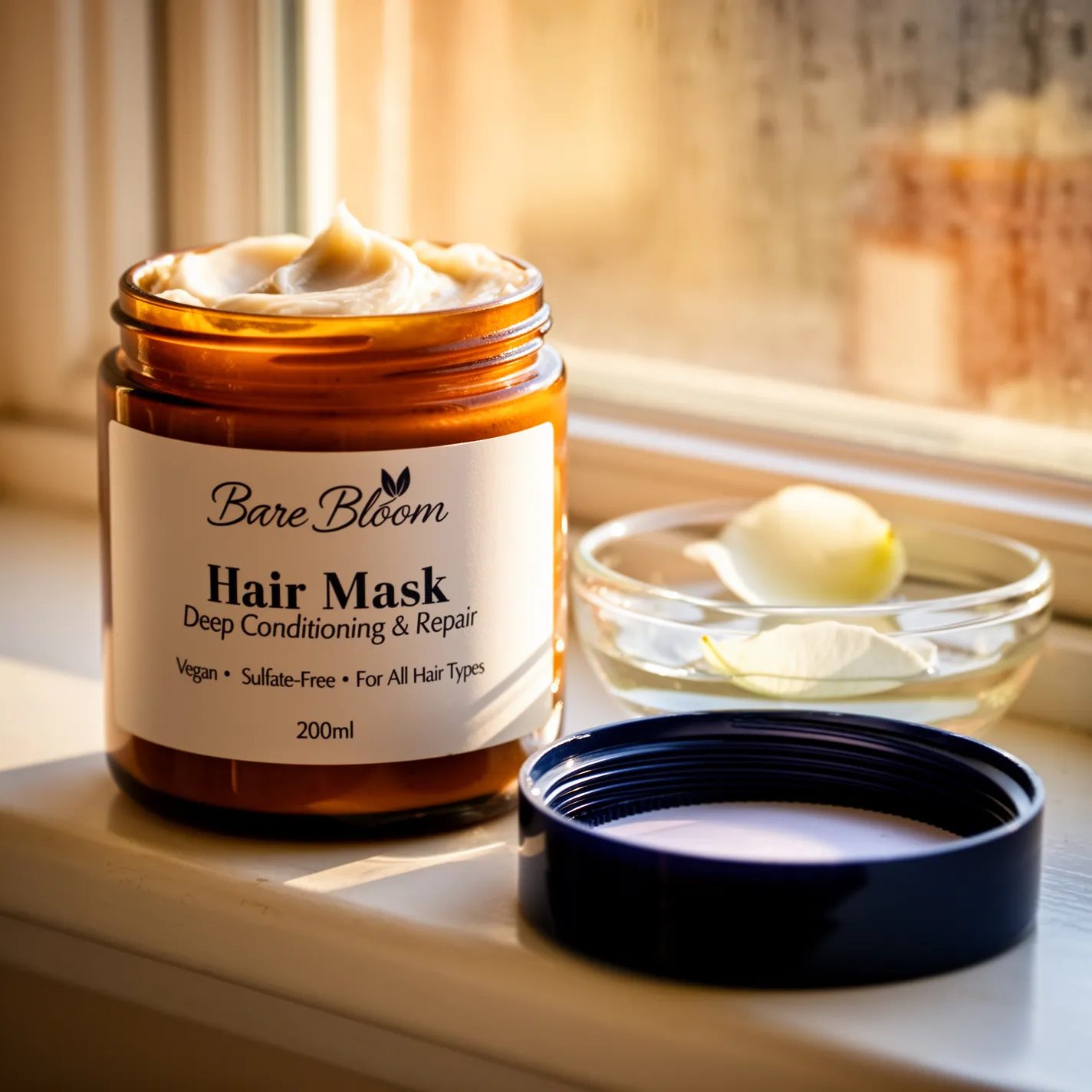 Lifestyle scene — hair-mask